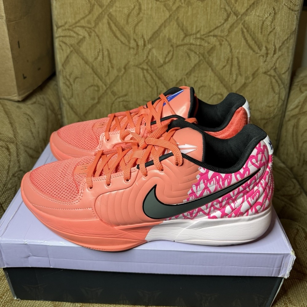 Nike Ja 2 Heart Eyes‎ Mens Size 13 Magic Ember Iron Grey Pink Foam IB5842-800